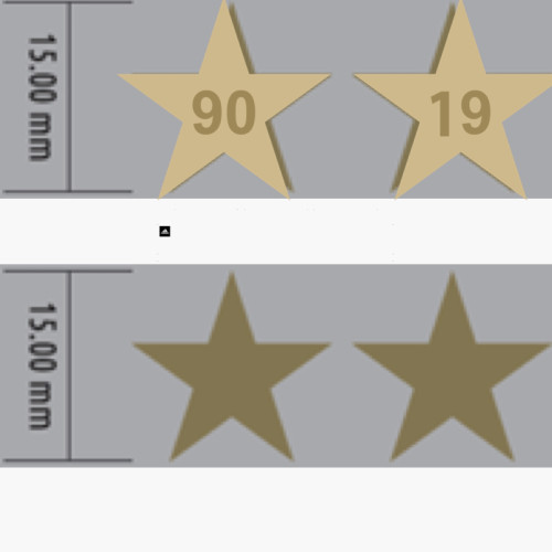 2 ÉTOILES BRODERIE OU...