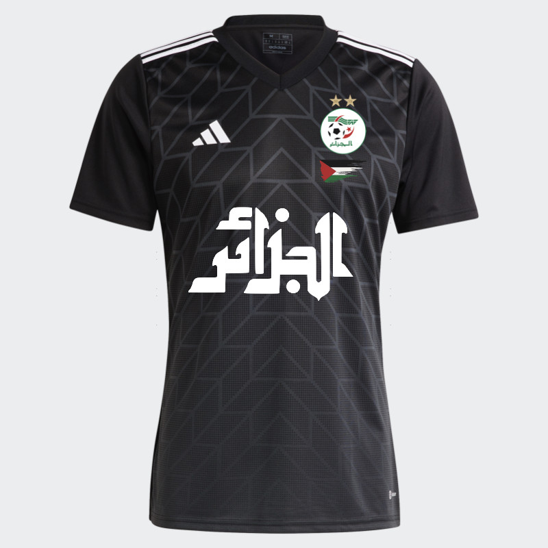 MAILLOT ALGERIExPALESTINE NOIR 2023